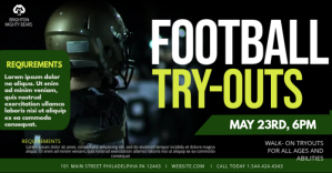 Sort Football Tryouts Immagine condivisa di Facebook Template