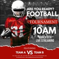 football video, american football video Square (1:1) template