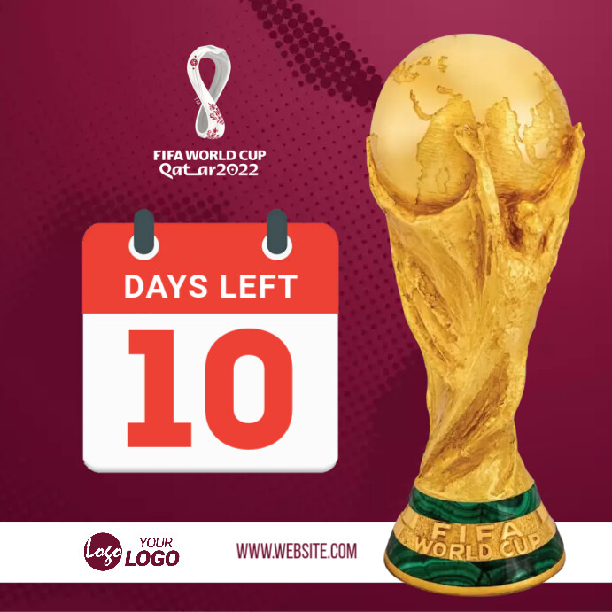 Football World Cup Countdown Instagram Post template