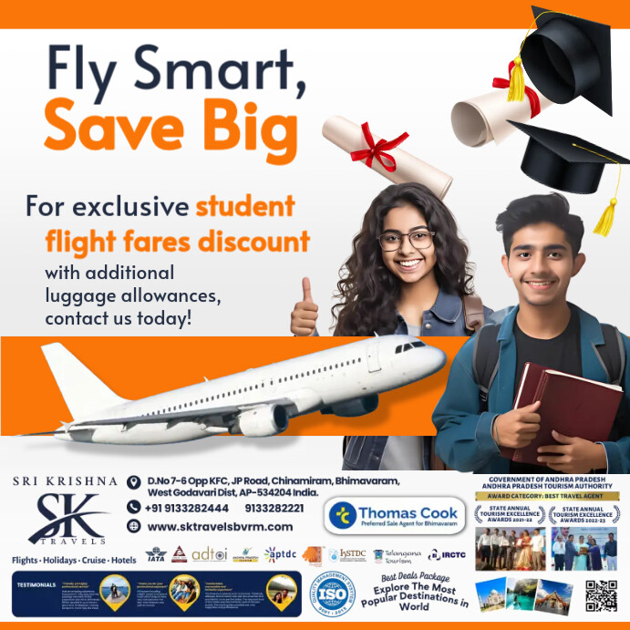 Student Flight Copy of For exclusive student flight rates with added | PosterMyWall