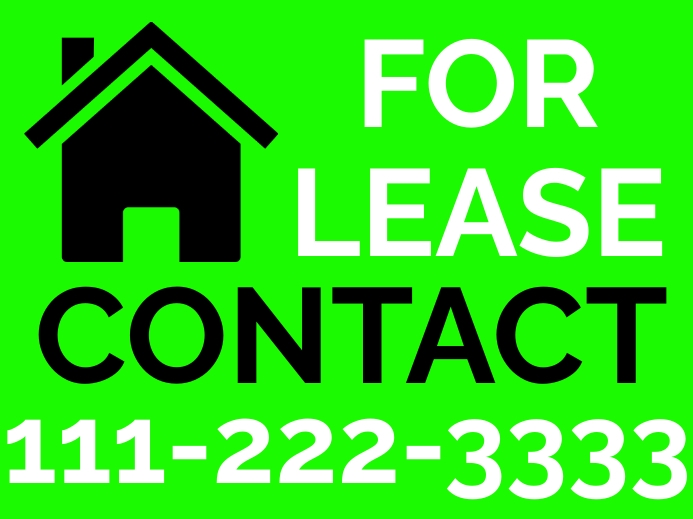 FOR Lease Real estate Panneau de jardin template