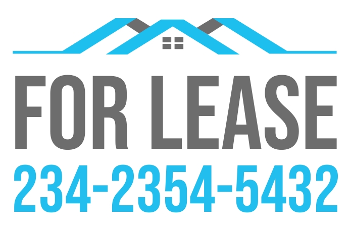 Example Leasing Sign Board For Lease Sign Poster Template | PosterMyWall