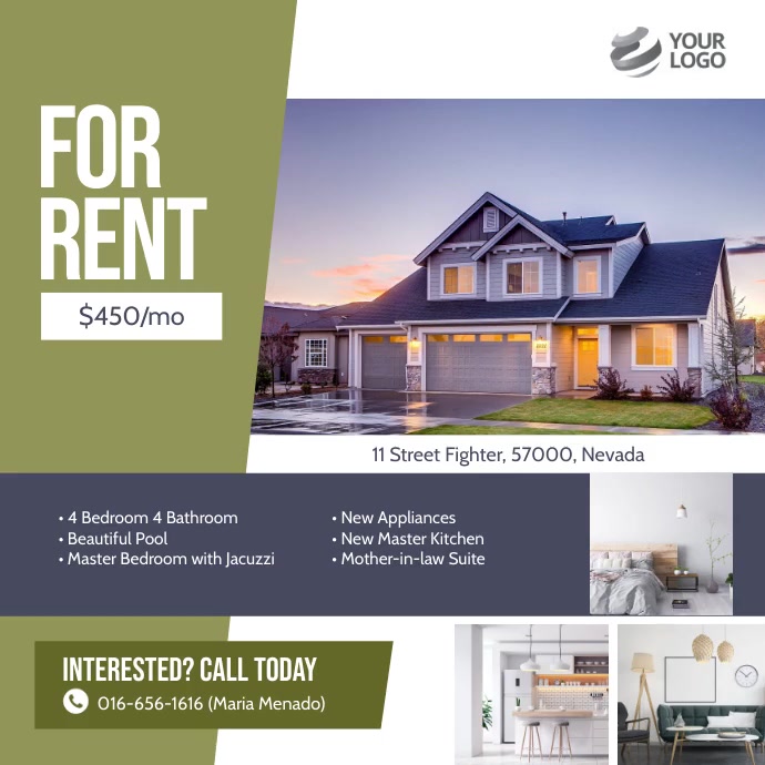 For Rent Real Estate Instagram Ad Template | PosterMyWall