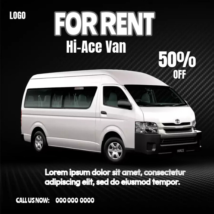 Copy of For Rent Van | PosterMyWall