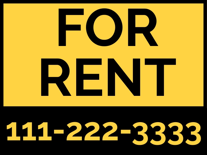 FOR RENT SIGN Template | PosterMyWall