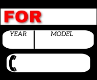 FOR SALE SIGN TEMPLATE Large Rectangle
