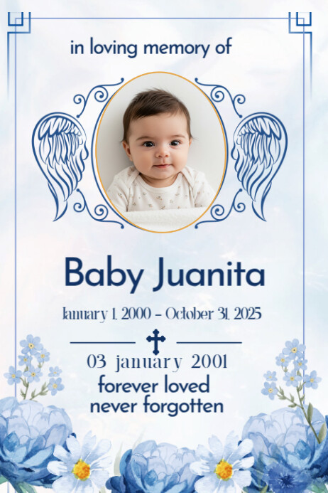 Forever Loved, Forever in Heaven Poster template