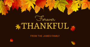 Forever Thankful Thanksgiving template Gambar Bersama Facebook