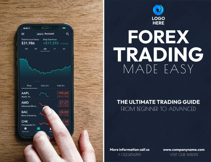 Forex and binary trading online course 传单(美国信函) template