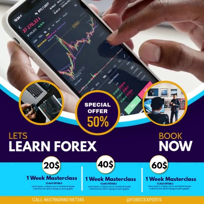 forex online trading training classes ad vide Template | PosterMyWall