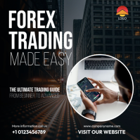 Czarny Forex Trading Promotion Instagram Post Template