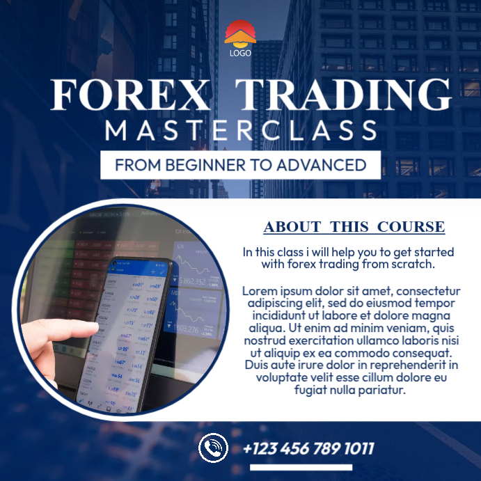 forex trading and binary trading masterclass Template | PosterMyWall