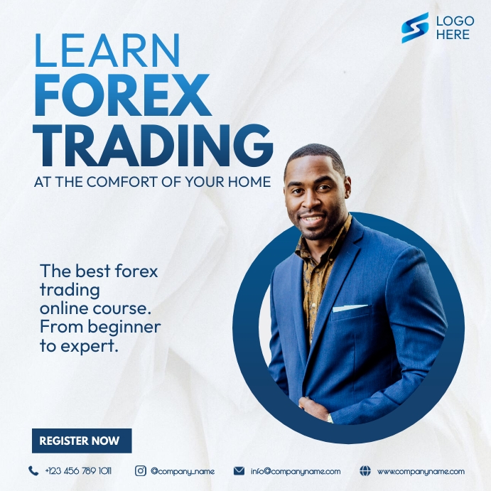 Forex trading classes flyer Publicação no Instagram template