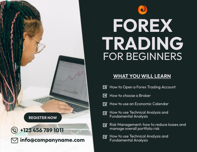 Forex trading classes online course Ulotka (US Letter) template