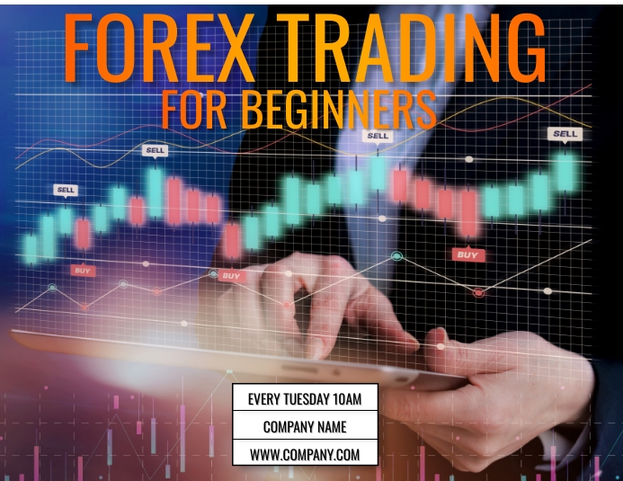 Forex trading flyer template