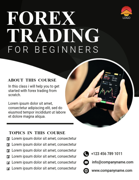 forex trading for beginners course flyer Template | PosterMyWall