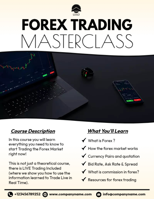 Forex trading Masterclass poster Template | PosterMyWall