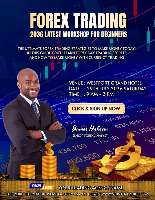 Forex Trading Workshop Ad Flyer Template | PosterMyWall