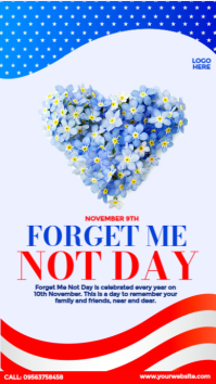 Forget Me Not Day Remembrance Instagram Story template