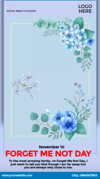 forget me not day wishes Instagram Story template