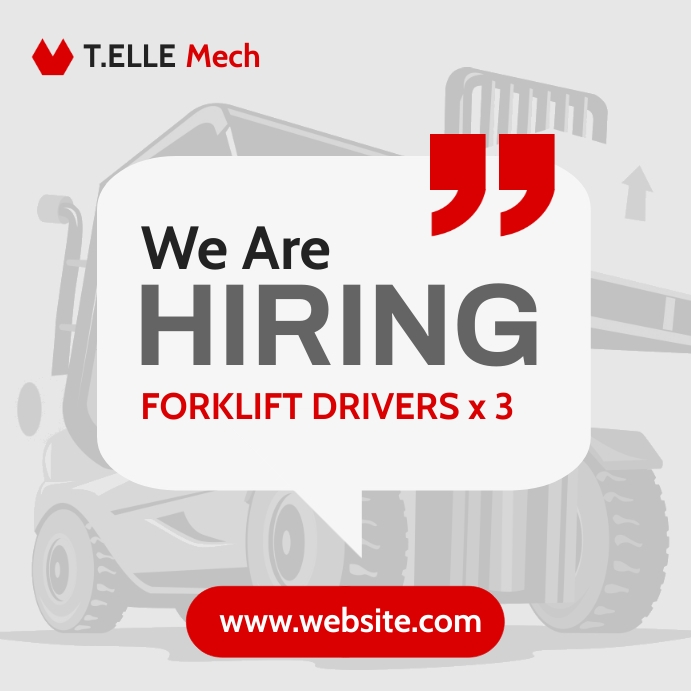 forklift driver hiring advertisement Template PosterMyWall