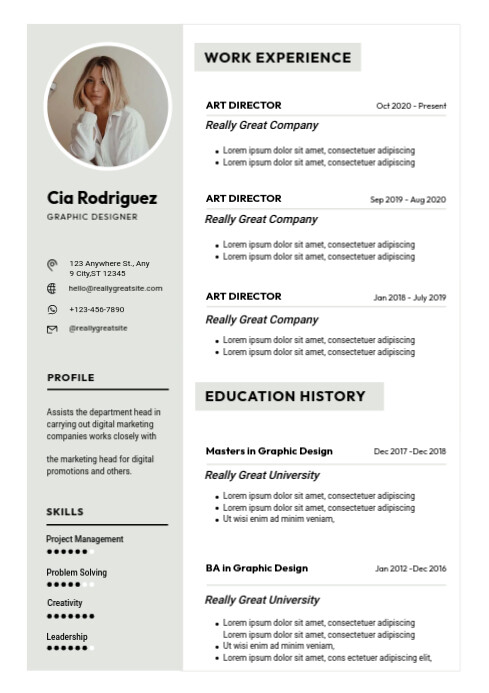 Formal Resume Template | PosterMyWall