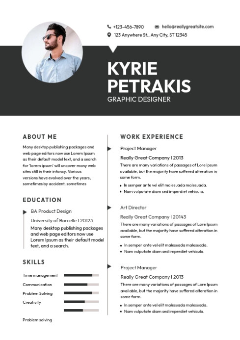 Formal Resume Template A4