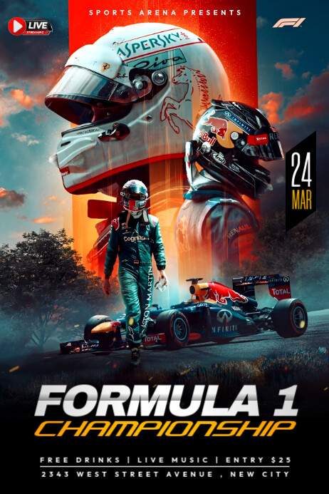 Formula 1 f1 championship gt racing event watch live sports bar invite ...