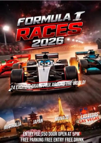 Formula 1 Championship Flyers Template | PosterMyWall