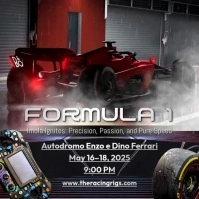 Formula 1 Racing Cicuit Pos Instagram template