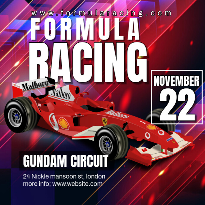 Formula Racing Club Template | PosterMyWall