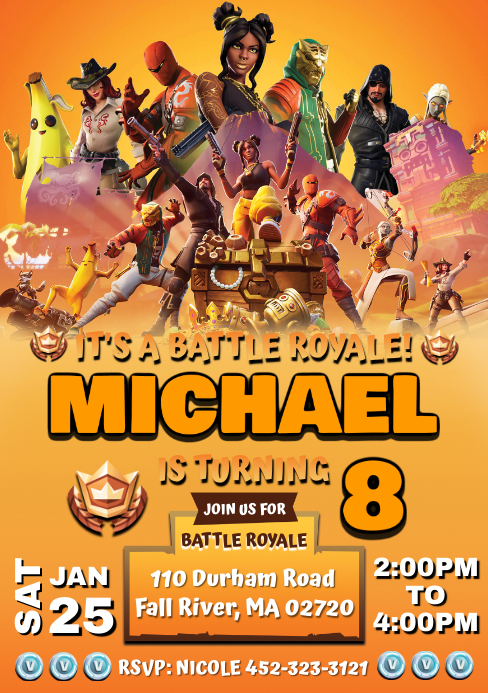 Modele Fortnite Birthday Invitation Postermywall Modele Fortnite Birthday Invitation Postermywall