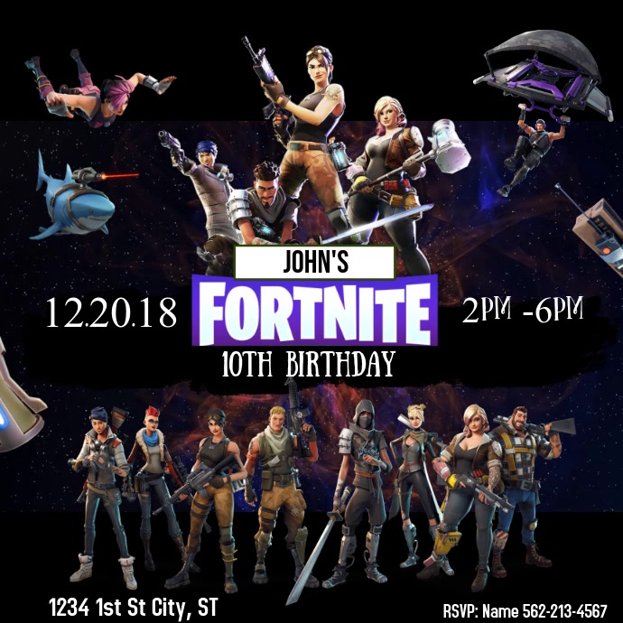 Fortnite โพสต์บน Instagram template