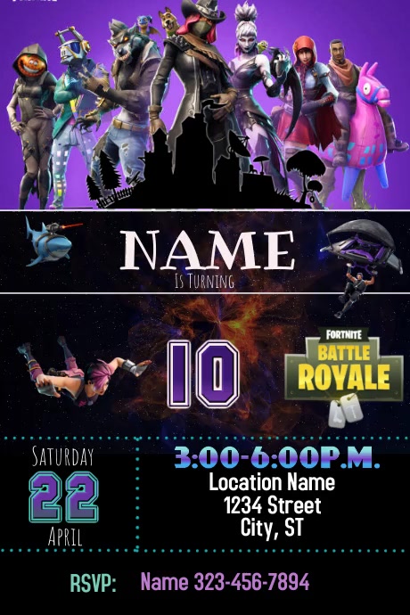 Fortnite Template Postermywall