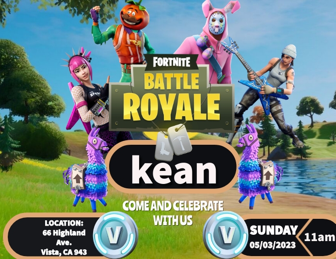 Fortnite Pamflet (Letter AS) template