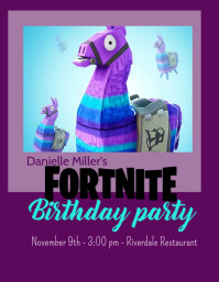 23 Free Printable Fortnite Birthday Invitation Templates
