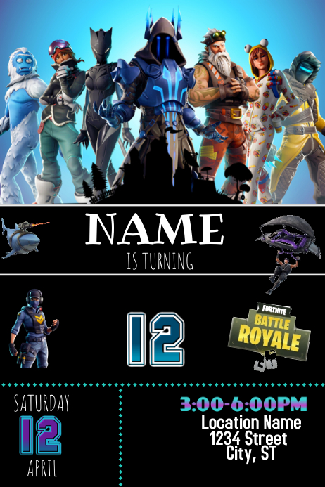 Fortnite Template PosterMyWall