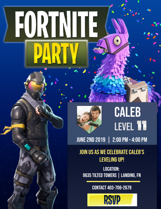 Fortnite Party With Photo Template Postermywall Customizable Template 2019 Fortnite Customizable Template 2019 Fortnite Fortnite Party With Photo Template Postermywall