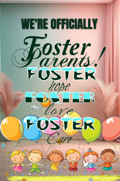Foster Sticker Background Foster Care Awareness template | PosterMyWall