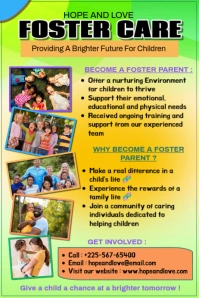 Foster care Poster template