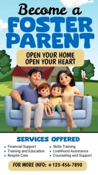 Foster Parent Ads Facebook Story template