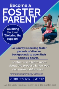 Foster Parent Seeking Poster โปสเตอร์ template