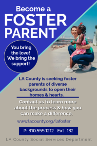 Foster Parent Seeking Poster Affiche template