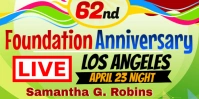 Foundation Anniversary Roll Up Banner 3' × 6' template