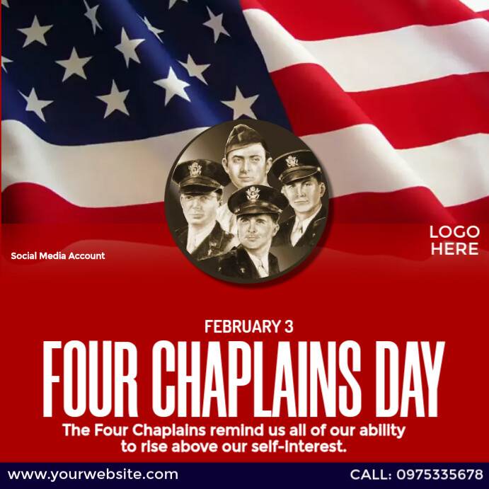 Four Chaplains Day Template | PosterMyWall