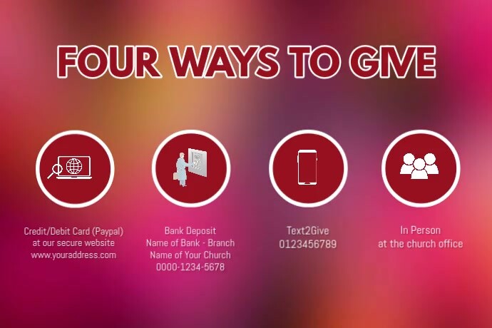 Copy of four ways to give | PosterMyWall