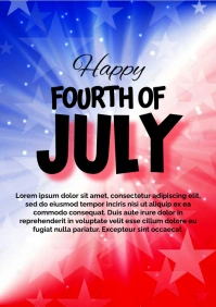 Fourth July A4 template