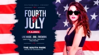 fourth of July Celebration ads Twitter-opslag template