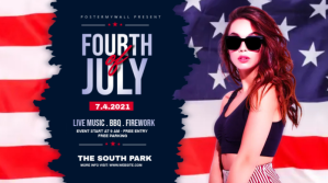 fourth of July Celebration ads Twitter Post template