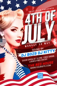 fourth of July Celebration ads แบนเนอร์ 4' × 6' template